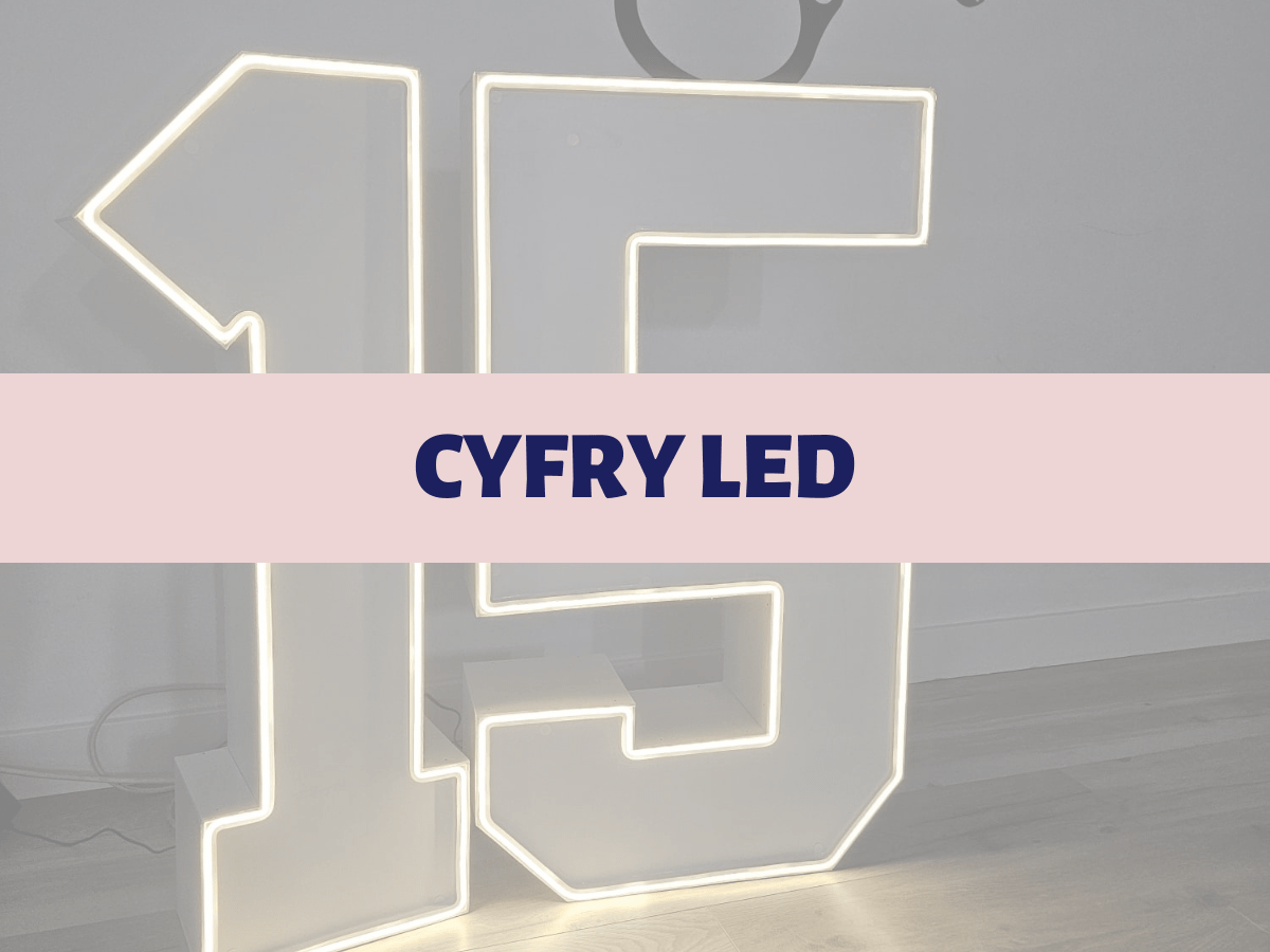 cyfry LED do wynajęcia urodziny jubileusz