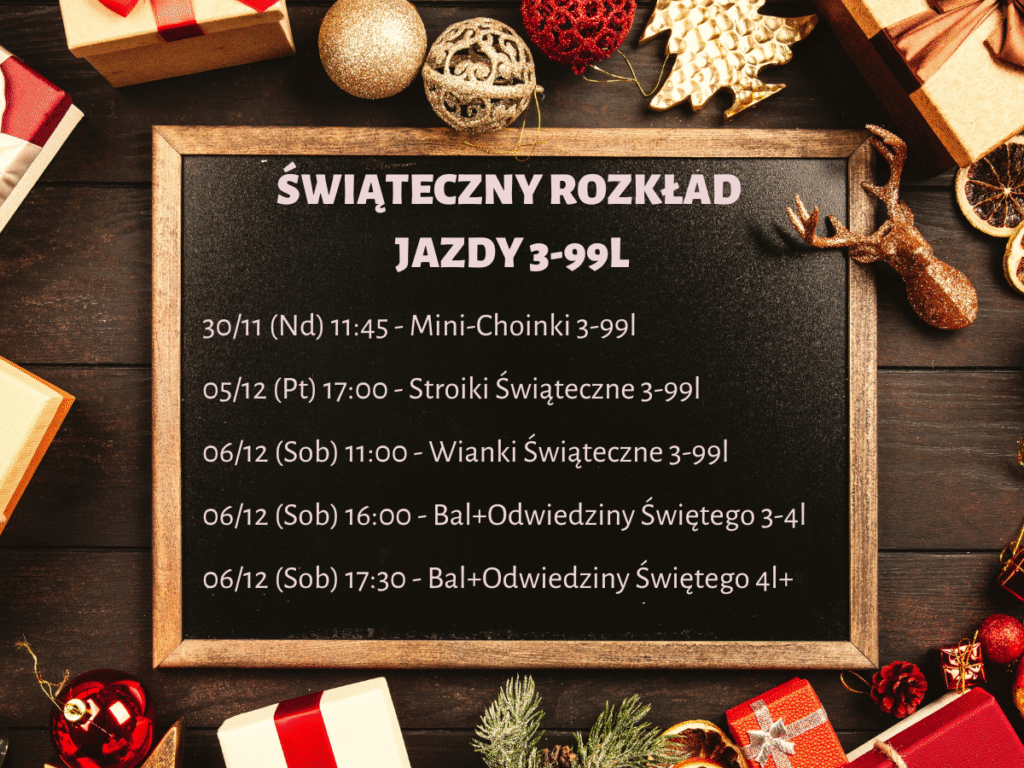 warsztaty świąteczne dla dzieci rozkład jazdy