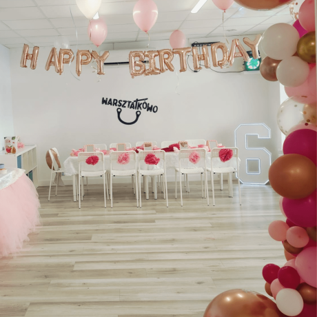 cyfry LED na urodzinach 6 latki